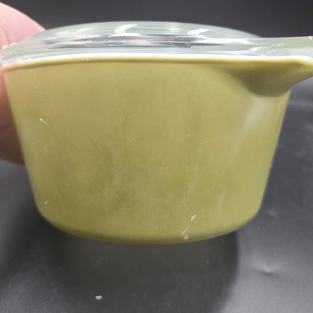Vintage Pyrex 473 Green Verde Casserole Dish 1-Qt WITH Lid Grandmacore